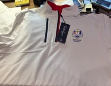 Walter Hagen Ryder Cup 2025 - 1/4 Zip Pullover Size XL - White - Bethpage Black