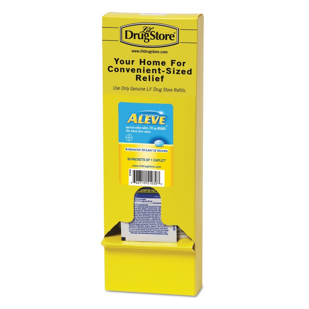 Упаковка таблеток напроксина Aleve 51030 по 220 мг (30 штук в упаковке)