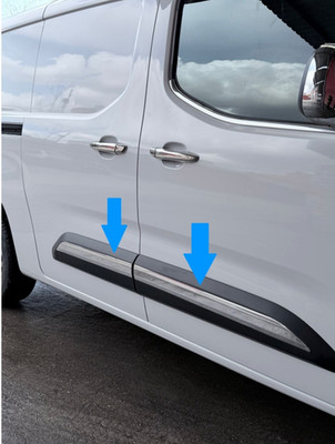 Chrom Seitentür Zierleiste für Toyota Proace City 2019+ 4 Stück