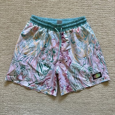 Slunks Tiger Trunks Retro 80s Shorts Men s M Pickleball Swim Shorts