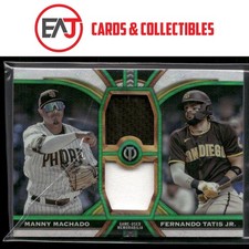 Manny Machado Fernando Tatis Jr 2023 Topps Tribute Dual Relics Green /99 #DR-MT