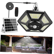 Solar Shed Light, Solar Pendant Light Indoor Outdoor,180 LED 1000LM One Pack