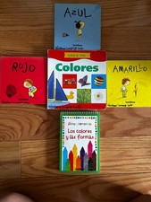 Spanish Preschool 5 Books Colection Los Colores