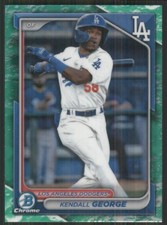 2024 Bowman Chrome Lunar Glow Refractors #BCP-58 Kendall George TW2089