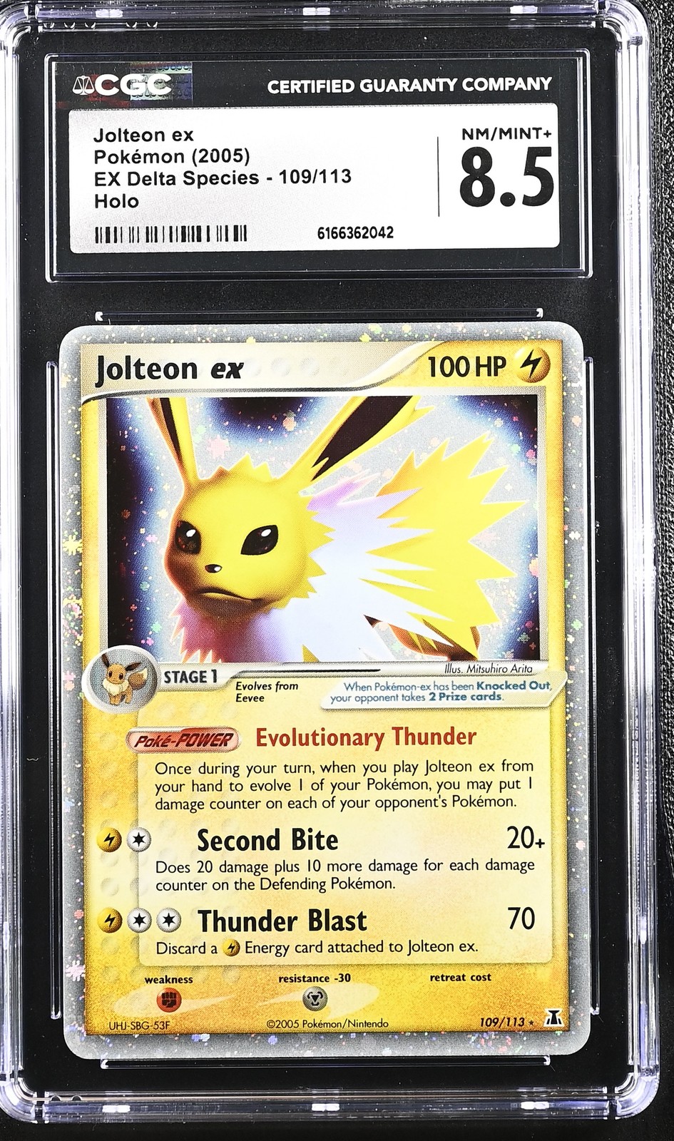 JOLTEON EX 109/113 HOLO EX DELTA SPECIES POKEMON CGC 8.5 NM/MINT+