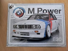 Blechschild 30x40 OVP BMW M POWER E30 Motor #1 Deko Garage Werkstatt Retro