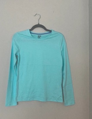 Spotted Zebra Girls Long Sleeve Crew Neck T-Shirt Light Blue XXL