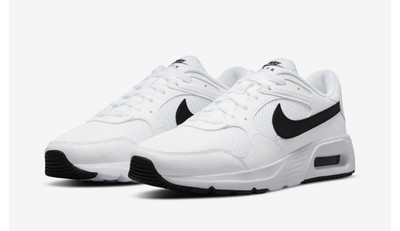 Nike Air Max SC White Black Men's 9 Low Top Comfort Mesh Sneaker CW4555-102