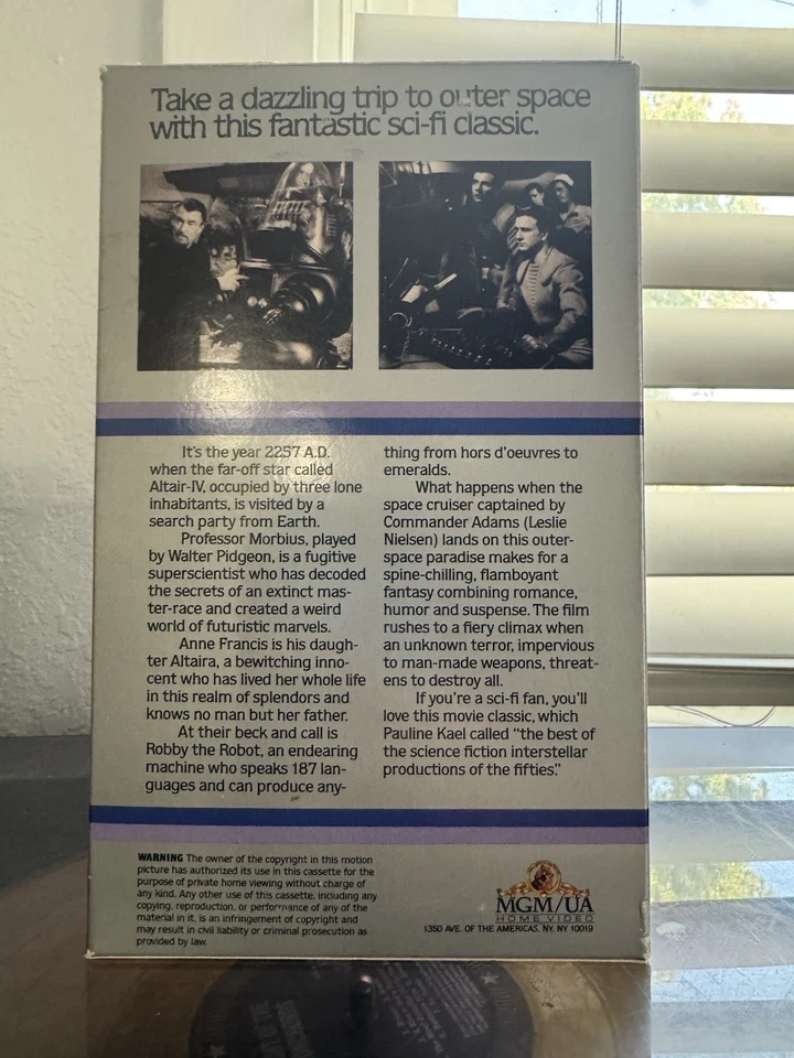 Sealed Forbidden Planet VHS Tape Big Box Gatefold Horror SciFi  1983 - New - Image 4 of 4