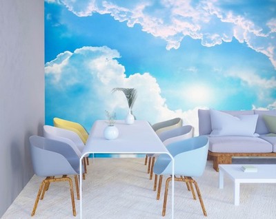 3D Sky White Clouds O1158 Wallpaper Wall Murals Removable Wallpaper Sticker Amy