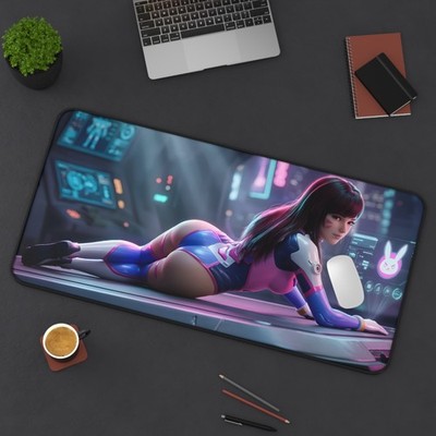 D.Va Desk Mat, Overwatch Computer Desk Pad, Gamer Desk Decor