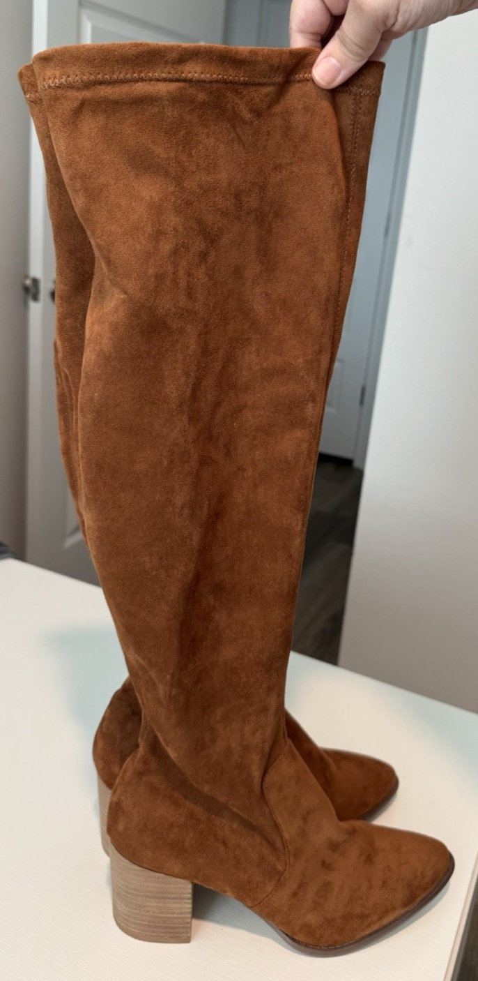 Anthropologie Dolce Vita Size 10 Thigh High Over Knee Brown Suede Boots