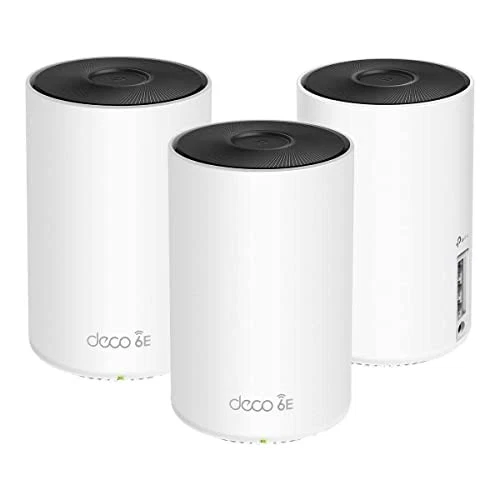 TP-Link Deco AXE5300 Wi-Fi 6E Tri-Band 9 3-Pack (Refurbished) - product listing photo