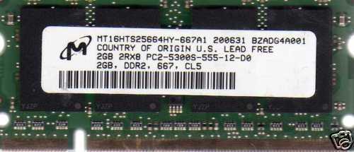 2GB RAM DDR2 passend für HP 550 (Core 2 Duo T5670) SO DIMM 667MHz