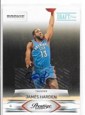 2009 PANINI PRESTIGE JAMES HARDEN RC AUTO, 65 OF 100.