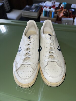 Vintage NOS 1984 Converse Jimmy Connors White Leather Tennis Shoes 