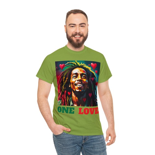 Bob Marley One Love Unisex soft Heavy 100% Cotton T-shirt Reggae Jamaican Music - Picture 59 of 78