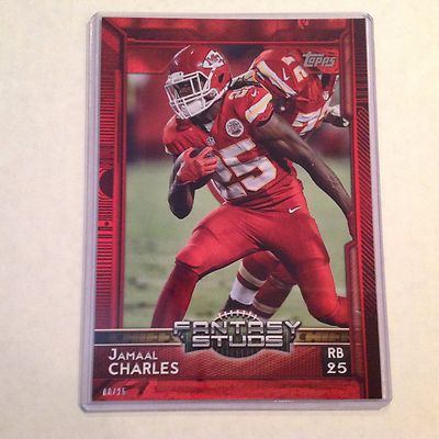 #322 Jamaal Charles Texas /  Chiefs  #ed/25 made Red Version 2015 Topps 5x7