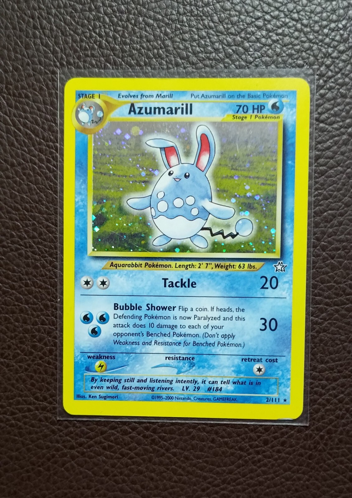 Pokémon TCG NM Azumarill 2/111 Holo WOTC: Neo Genesis Unlimited Holo Rare