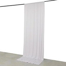 5 ft x 12 ftWHITE 4-Way Stretch Spandex Divider Backdrop Curtain Party Wedding