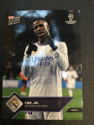 2021 Topps Now Uefa Soccer #48 Vini Jr. Two Goals And Assist Real Madrid PR 586