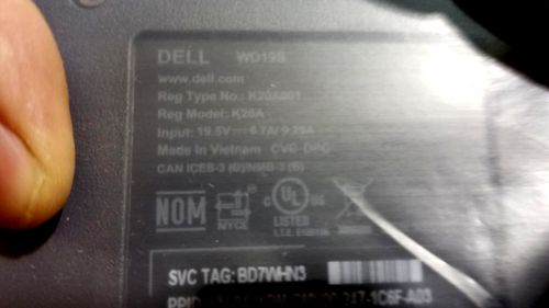 Dell WD19S Docking Station 180W USB C Dock with DisplayPort HDMI Ethernet 07GFHN - Photo 5/8