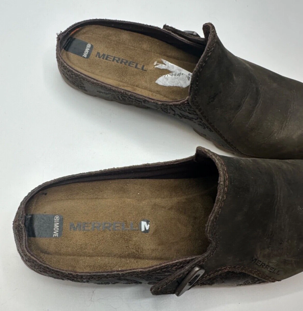 merrell performance leather slip on select grip sole shoes