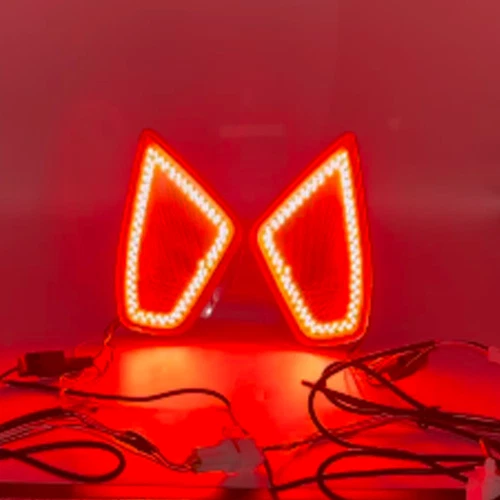 Red Rear Bumper Reflectors W/LED Tail Light For 2024 Subaru Crosstrek Impreza - Picture 2 of 9