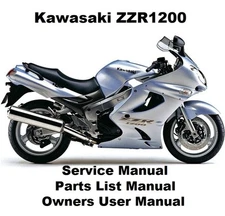 ZZR1200 ZX-1200 NINJA 1200 Owners Workshop Service Repair Parts Manual PDF files