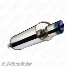 Silenciador De Escape Universal Greddy Revolution RS - Entrada 2,5 Pulgadas, 4 Salidas Extraíbles