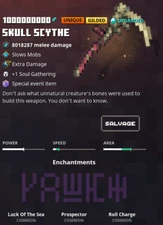 Minecraft Dungeons - Skull Scythe Unique Gilded (Xbox)(PS4)(Switch)(PC)