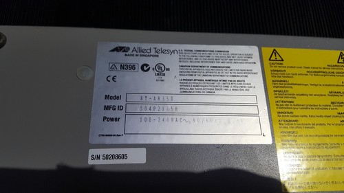 ALLIED TELESYN AT-AR350 CENTERCOM ACCESS ROUTER ((IN16S2)) - Bild 3 von 3