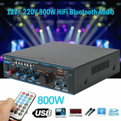 Digital HiFi Bluetooth Stereo Audio Amplifier Verstärker FM Vollverstärker