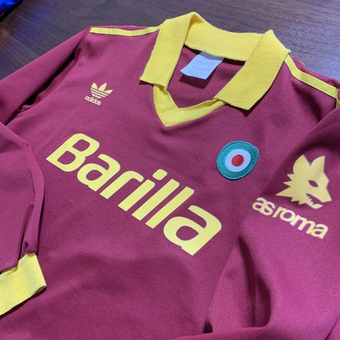 Vintage AS Roma 91/92 Home Size S adidas Soccer Long Sleeve Vintage AS Roma 91/92 Home Size S adidas Soccer Long Sleeve