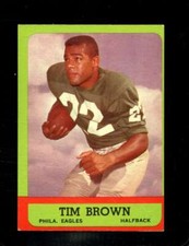 1963 TOPPS #111 TIMMY BROWN VGEX (RC) SP EAGLES (PURPLE SKY) *X58216