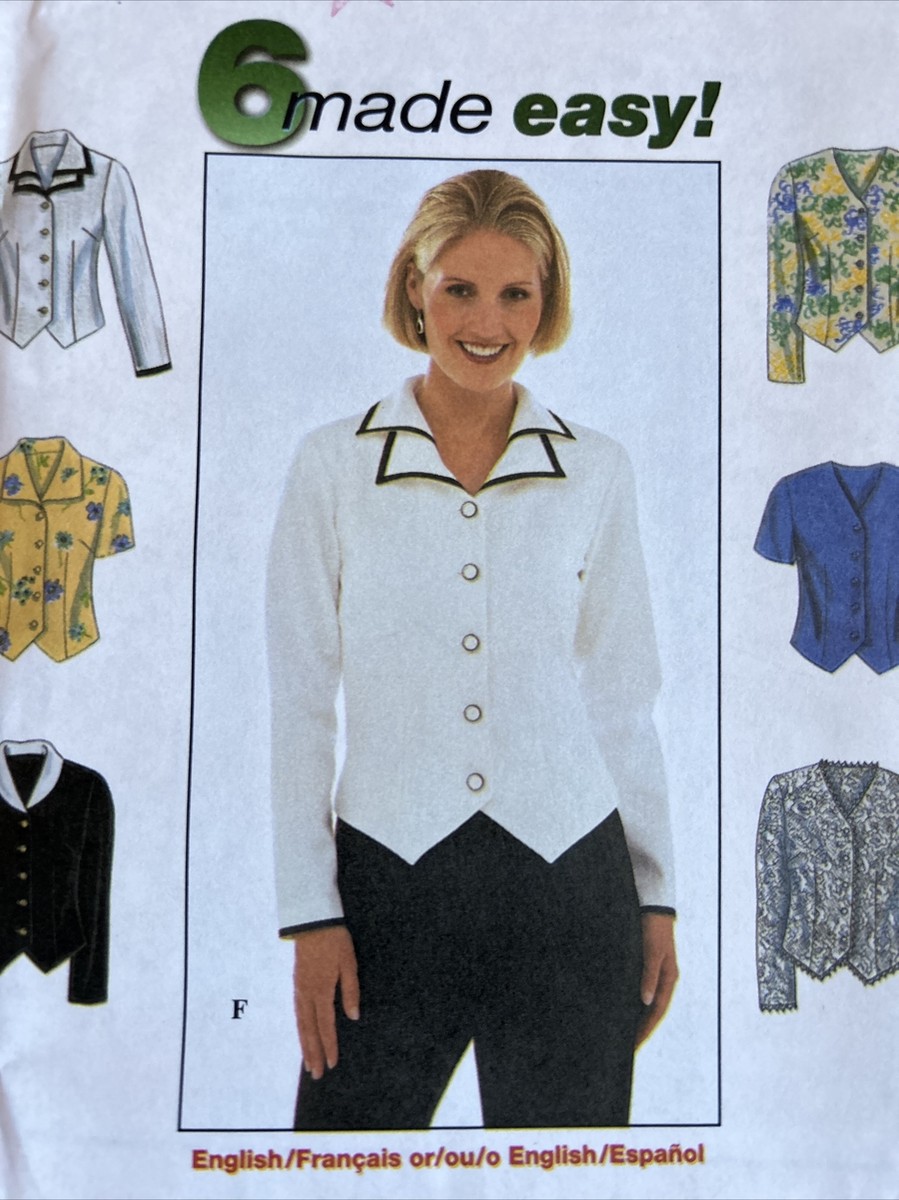 【ファッショニスタ】 Uncut Vintage '98 Simplicity 8468 Misses' Blouse Size Z (20-24) 6