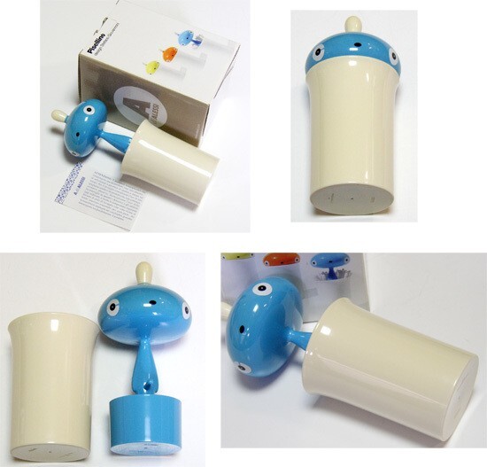 ALESSI】アレッシィ コットンディスペンサー「Up-pill」ブルー