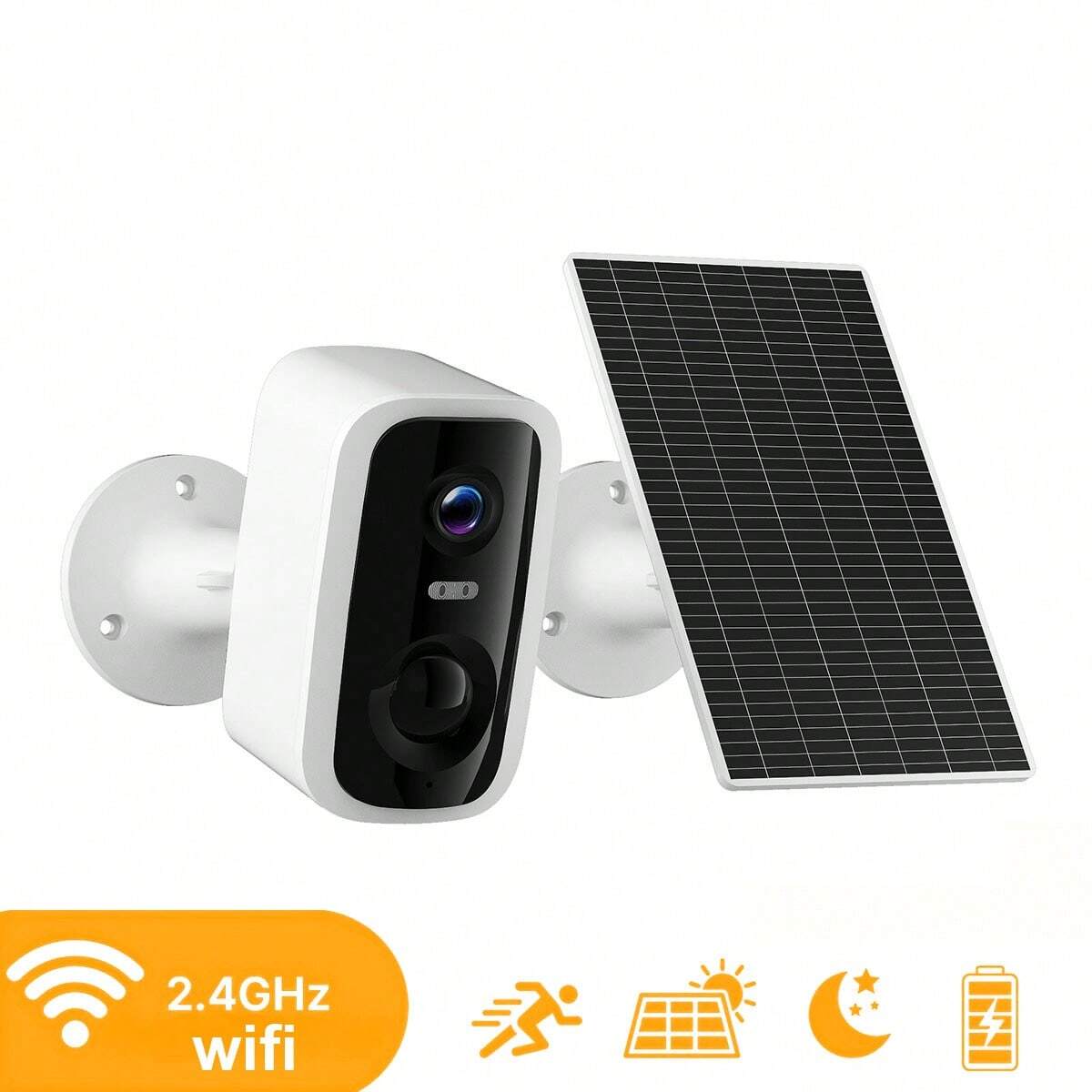 Sansco 3K Solar-Powered Wireless Outdoor Security Camera with 4MP Indoor Wi-Fi Connectivity