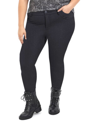 BNWT Torrid Plus Size 18 Bombshell Skinny Black Shimmer Premium Ponte $75.50