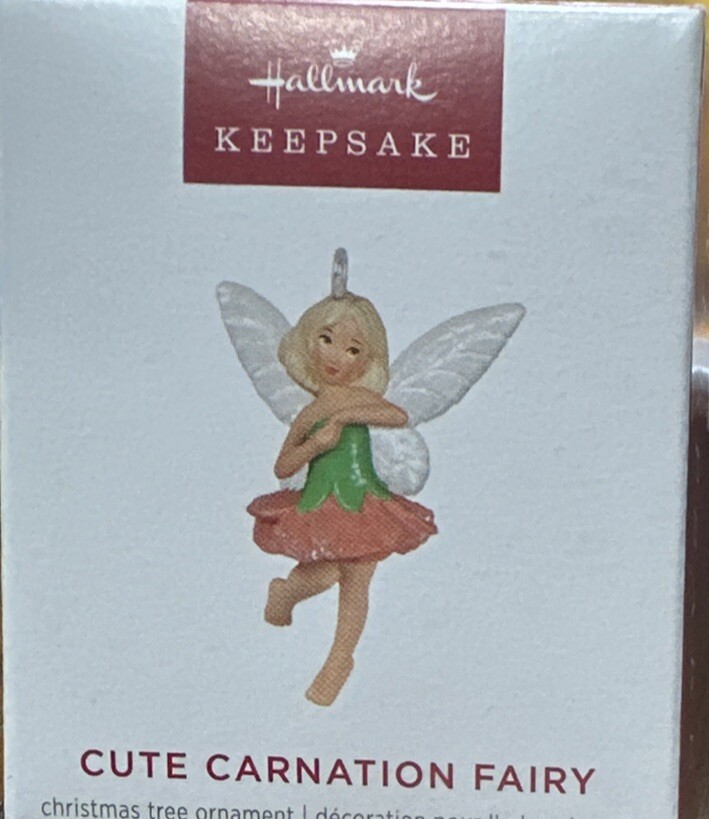 Hallmark 2024 Mini Carnation Fairy Ornament Adorable Tiny Decor