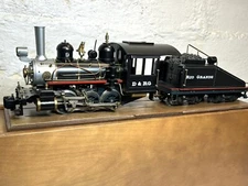 ✨DELTON, LGB SCALE ALL BRASS DENVER & RIO GRANDE, 2-6-0 DELUXE STEAM LOCOMOTIVE✨