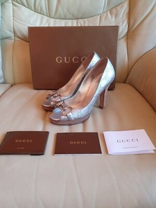 scarpe gucci argento