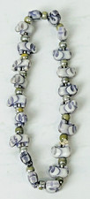 Elephant Themed Beaded Purple Bracelet Costume Jewelry