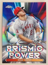 Mike Trout 2021 Topps Chrome Prismic Power Baseball Card #PP-2 Angels