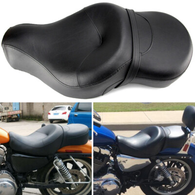 2-Up Driver Passenger Seat For Harley Sportster XL 883 1200 48 72 – 2004-2021, Black