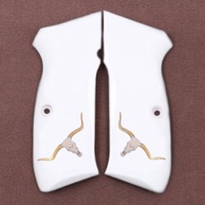 KSD Brand CZ 75, 75B, 75BD, 85 KADET SP-01 SHADOW1 Compatible White Acrylic Grip