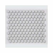 Hexagon White Gloss (2.3cm x 2.3cm) 30cm x 26cm Mosaic Tile