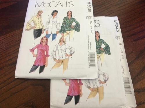 ? McCALL'S #M5049 - LADIES TWO LENGTH SHIRT or BLOUSE PATTERN 6-12 / 14-20 FF