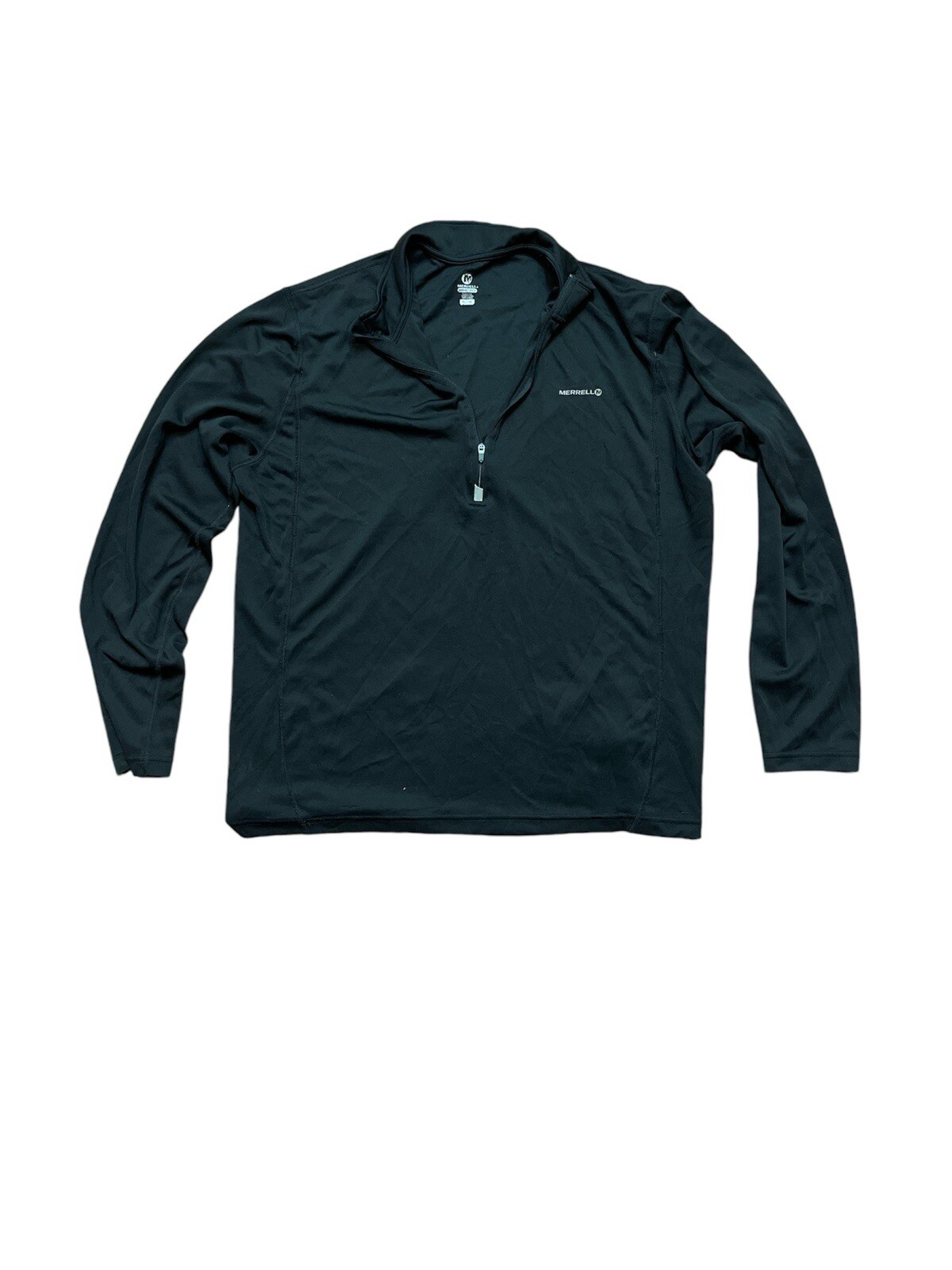 Merrell Men's Jacket Medium Quarter Zip Pullover Black Form