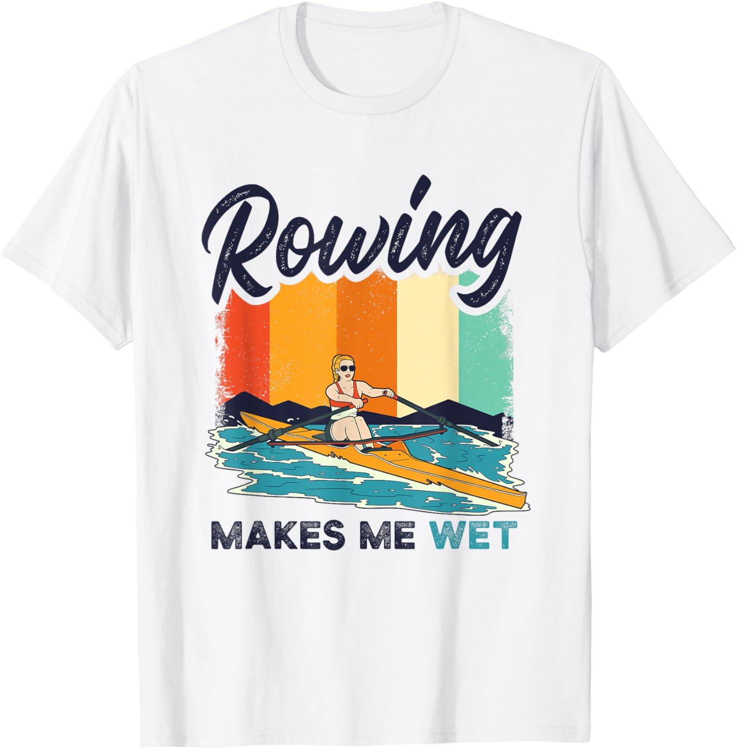 FILA Maglietta divertente squadra di canottaggio mi fa bagnare scherzo sporco